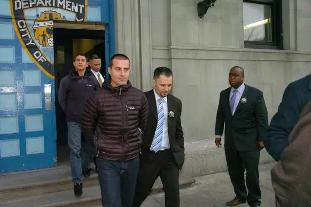 Andrew Rossing and Marko Markovich leave court earlier this year.